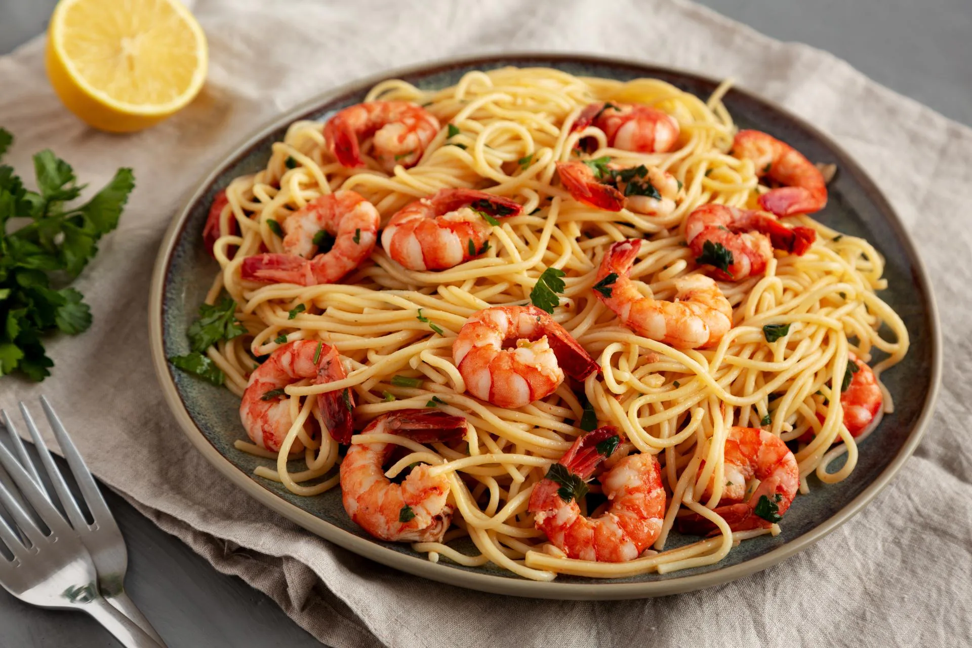 Scampi spaghetti signature dish